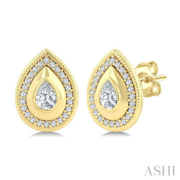 .33CTTWDM PR ART DECO BOLD ER YG 14K-G*